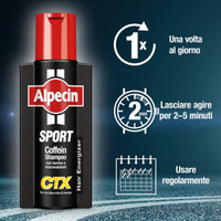 شامپو انرژی دهنده و تقویت کننده کافئین آلپسین Alpecin Sport CTX حجم 250 میلی لیتر