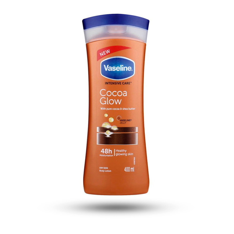 لوسیون بدن وازلین مدل cocoa glow حجم ۴۰۰ میل