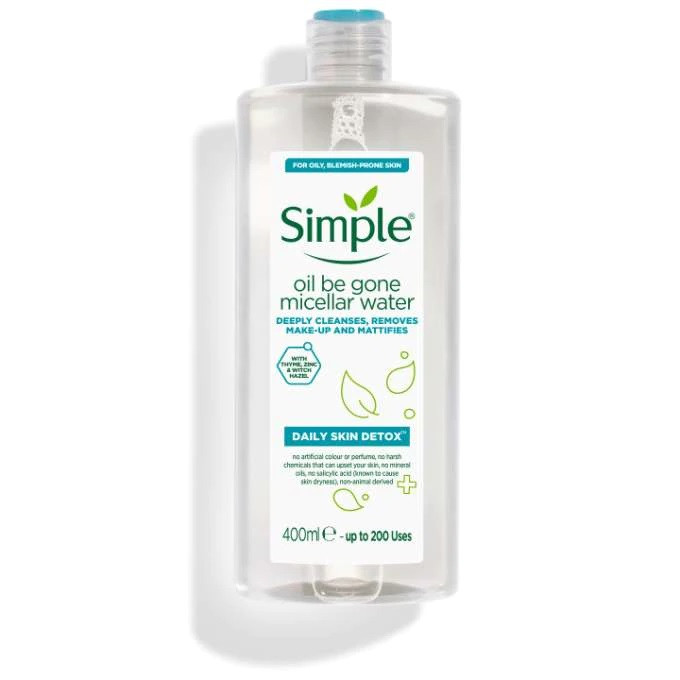 میسلار واتر پوست چرب سیمپل Simple حجم 400 میلی لیتر