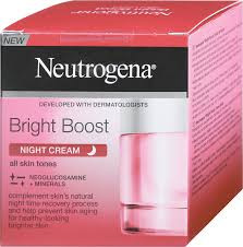ژل کرم شب ضد پیری نوتروژینا مدل Bright Boost