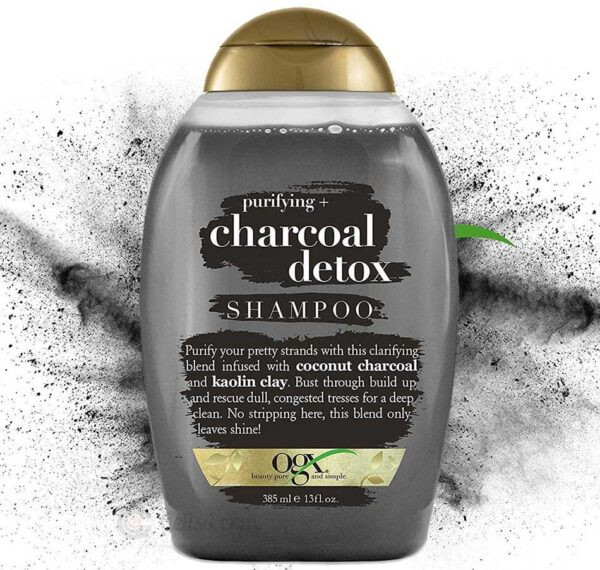 شامپو پاکسازی موی سر او جی ایکس OGX مدل زغال Charcoal detox