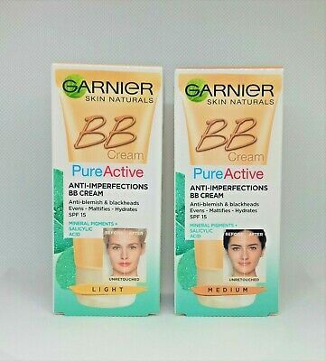 بی بی کرم گارنیر پیور اکتیو(مناسب برای پوست حساس و مستعد جوش)(رنگ لایت و مدیوم)