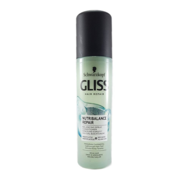 اسپری دوفاز ترمیم مو گلیس GLISS مدل Nutribalance Repair