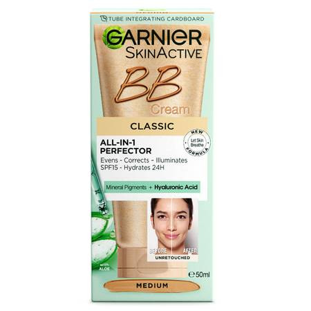 بی بی کرم 5 کاره گارنیر مدل Skin Active  رنگ مدیوم 50 میلی لیتر(مناسب پوست نرمال)