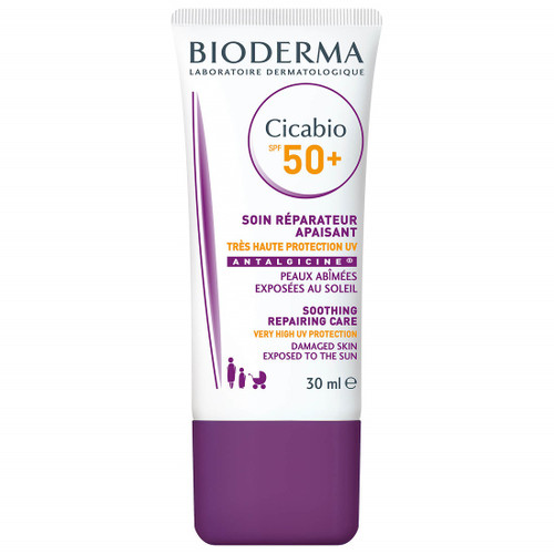 کرم ضد آفتاب ترمیم کننده بایودرما SPF+50 مدل Cicabio سیکابیو حجم 30 میل
