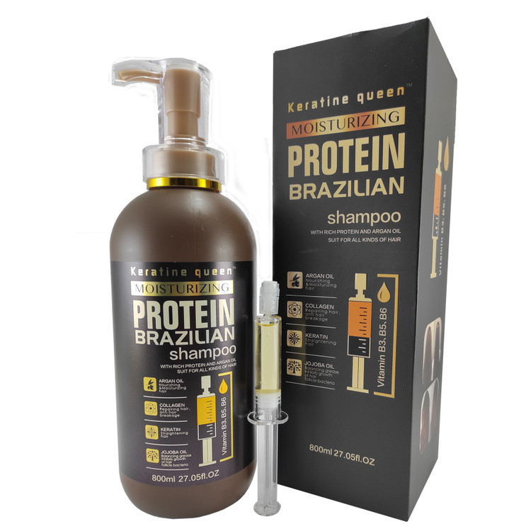 شامپو پروتئین برزیلی بدون سولفات keratin queen