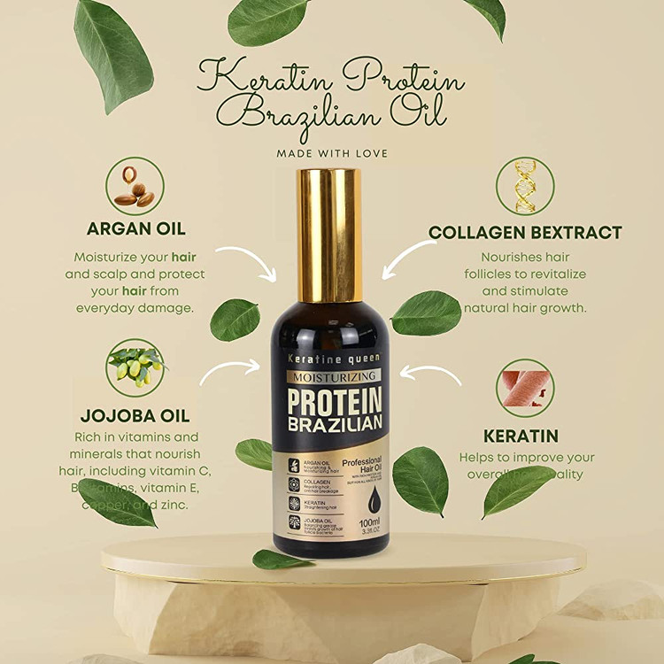 روغن ارگان پروتئین کراتین کویین برزیل ۱۰۰ میل