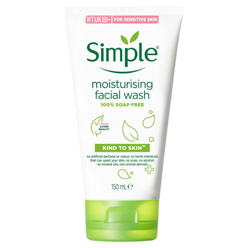 ژل شستشوی مرطوب کننده صورت سیمپل سری kind to skin حجم 150ML