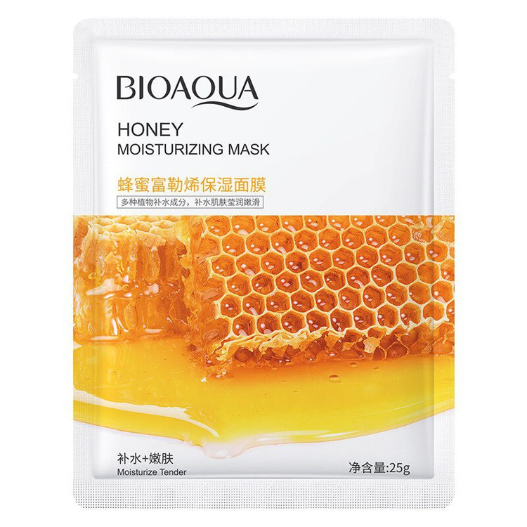 ماسک ورقه ای صورت عسل بیوآکوا bioaqua ( پک 5 عددی )