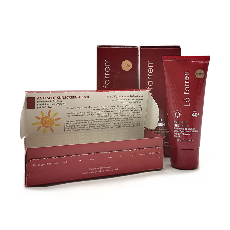 کرم ضد آفتاب و ضد لک رنگی پوست نرمال و خشک لافارر