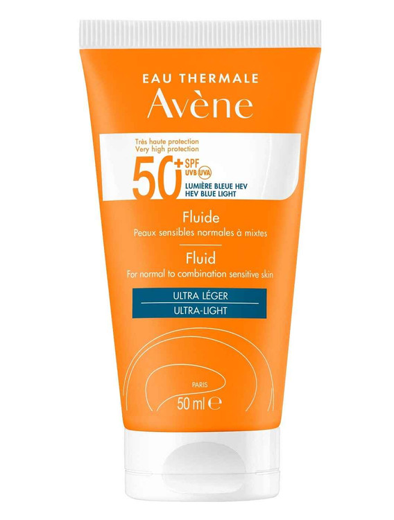 کرم ضد آفتاب جدید فلوئیدی اون Avene SPF50+ حجم 50 میل | پوست نرمال و مختلط چرب