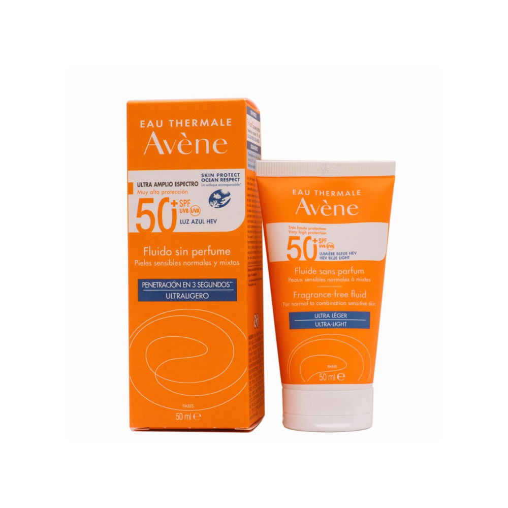 کرم ضد آفتاب جدید فلوئیدی اون Avene SPF50+ حجم 50 میل | پوست نرمال و مختلط چرب