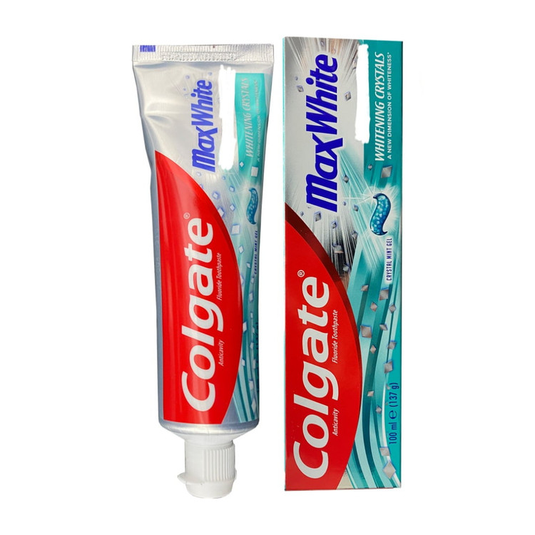 خمیردندان مکس وایت کولگیت مدل WHITENING Cristalli | سفید کننده قوی دندان | 75 میل