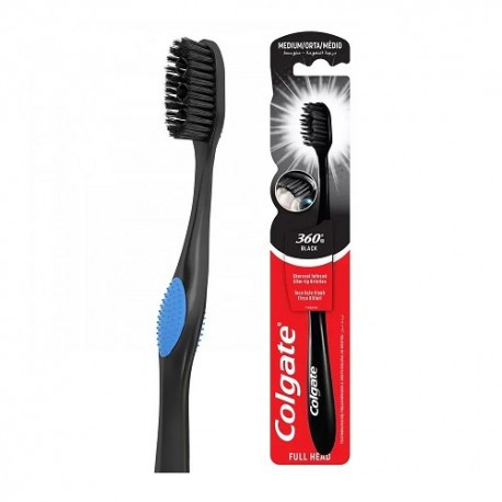 مسواک مدیوم ذغالی کلگیت 360 درجه Colgate 360 Charcoal