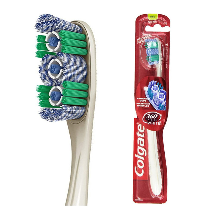 مسواک اپتیک وایت کلگیت Colgate مدیوم مدل 360 درجه