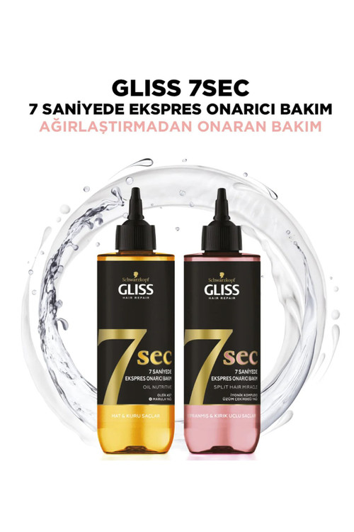 سرم مو مایع 7 ثانیه ای گلیس مناسب موهای رنگ و دکلره شده