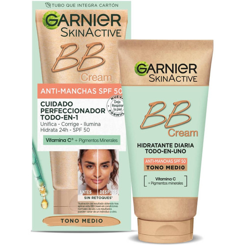 بی بی کرم ضدلک و ضدآفتاب گارنیه Garnier BB AntiManchas رنگ متوسط