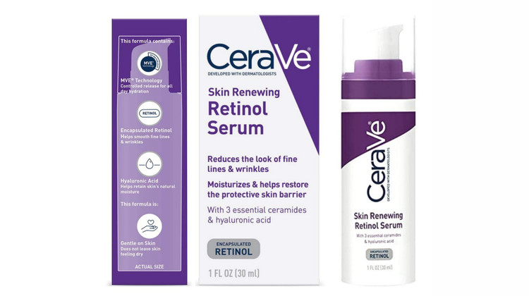 سرم رتینول ضد چروک سراوی CeraVe حجم 30 میل | بازسازی کننده پوست، حاوی هیالورونیک اسید