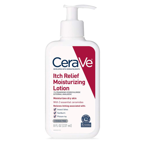 لوسیون کرم مرطوب کننده و ضد خارش سراوی CeraVe مدل Itch Relief تسکین دهنده و بازسازی پوست اگزما