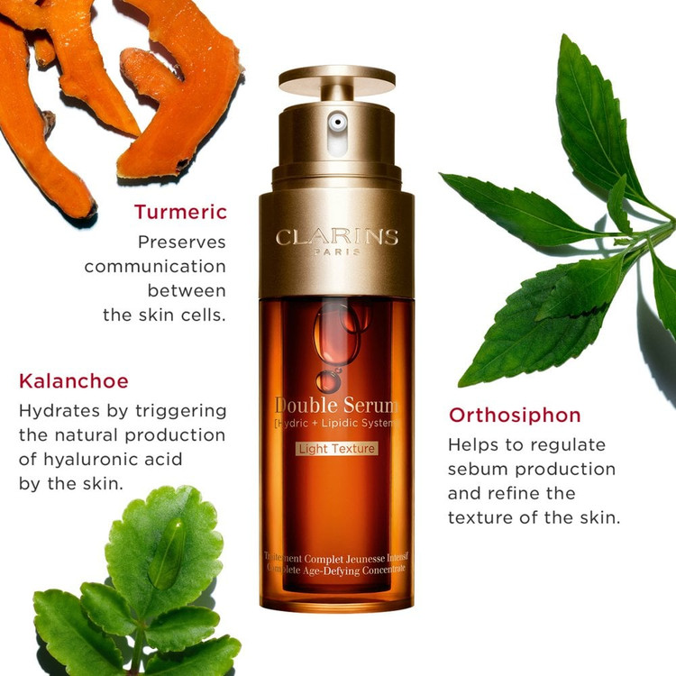 دابل سرم ضد پیری کلارنس | کنسانتره صاف کننده و کنترل پیری پوست Clarins Double Serum