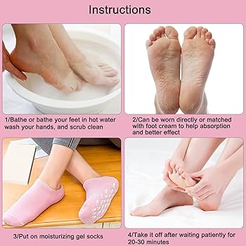 جوراب سیلیکونی مراقبت و ضد ترک پا Spa Gel Socks