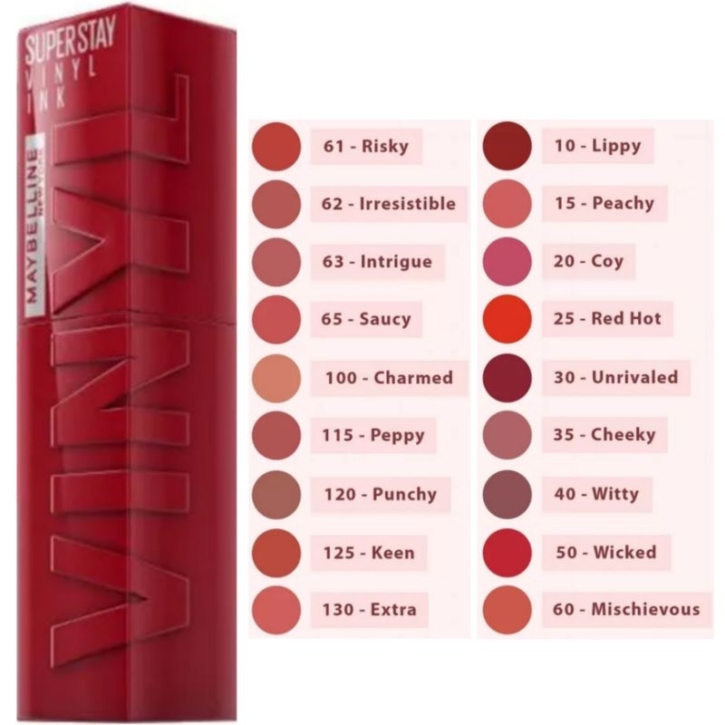 رژلب مایع براق میبلین مدل VINYL با دوام 16 ساعته | Maybelline Superstay Vinyl Ink Liquid Lipstick