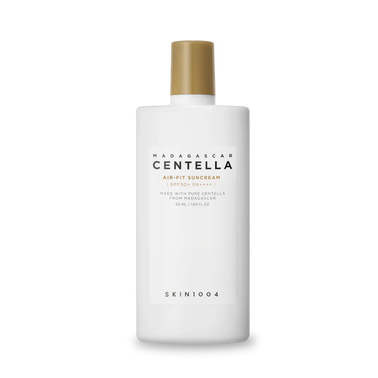 کرم ضدآفتاب رنگی سنتلا SKIN1004 مدل ایر فیت پلاس اصل کرهای با فرمول Centella Madagascar مناسب پوست حساس و چرب
