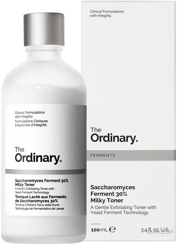 تونر شیری اوردینری با 30% تخمیر ساکارومایسس The Ordinary آبرسانی، لایهبرداری ملایم و روشنکنندگی پوست