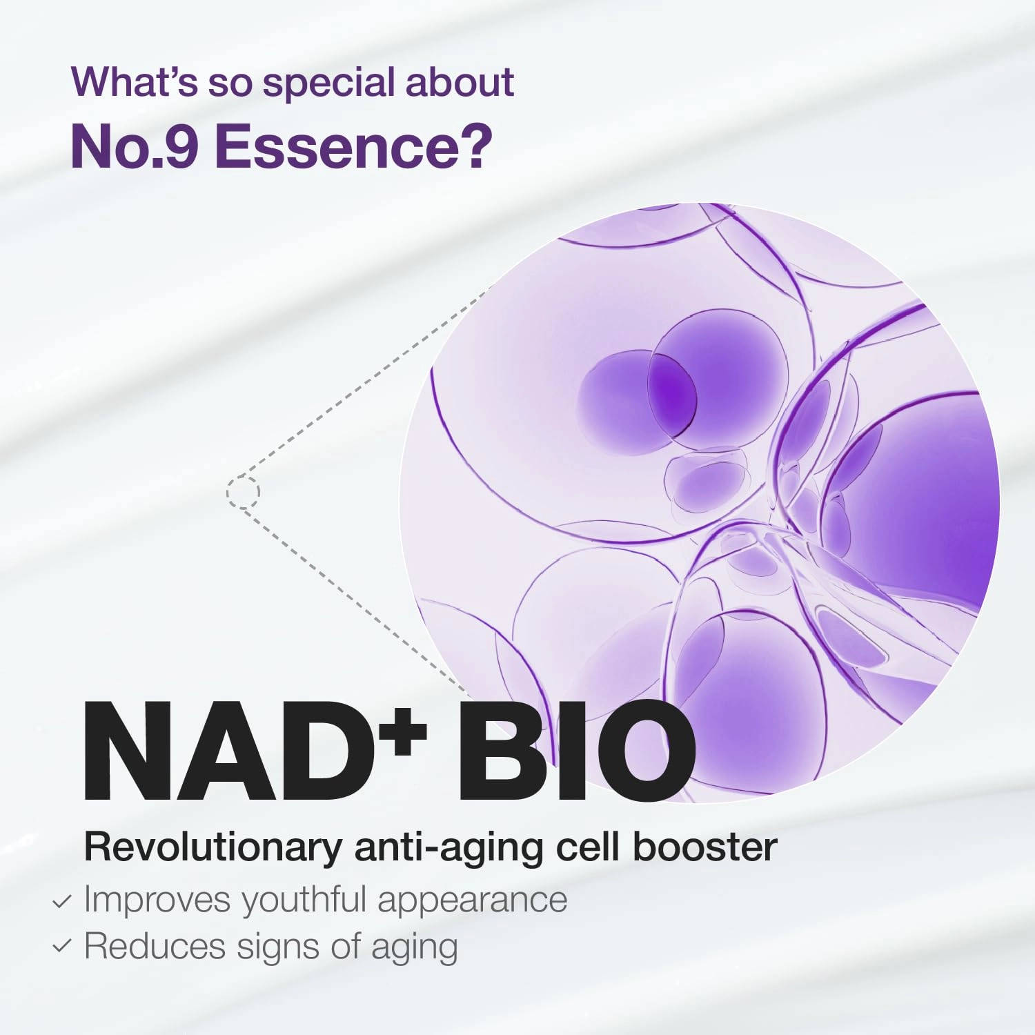 بهترین اسنس ضدچروک و سفت‌کننده پوست | numbuzin No.9 NAD+ bio lifting essence | افزایش الاستیسیته