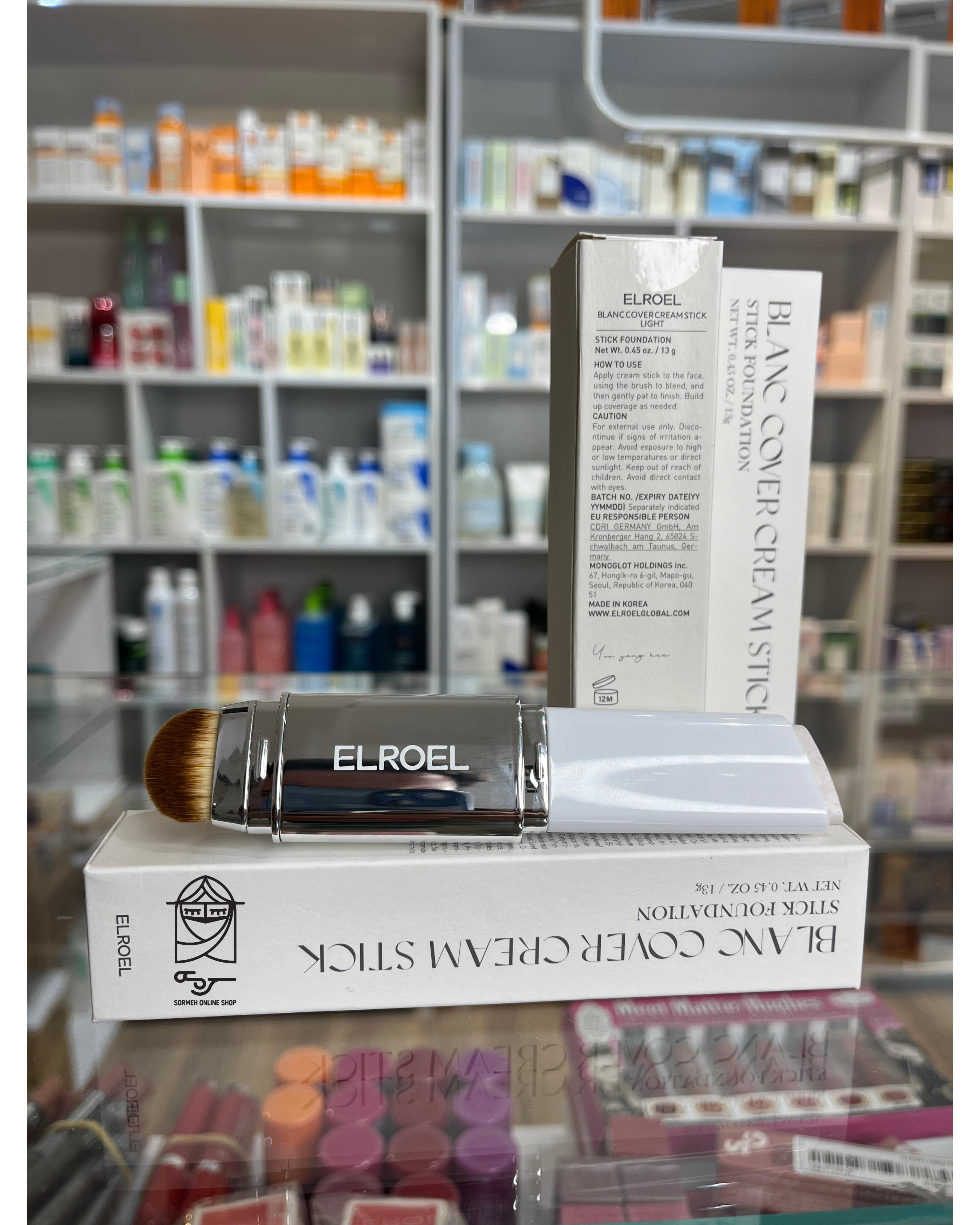 استیک کرم پودر چندکاره ELROEL لایت اصل کره‌ای با پوشانندگی بالا و آبرسانی پوست