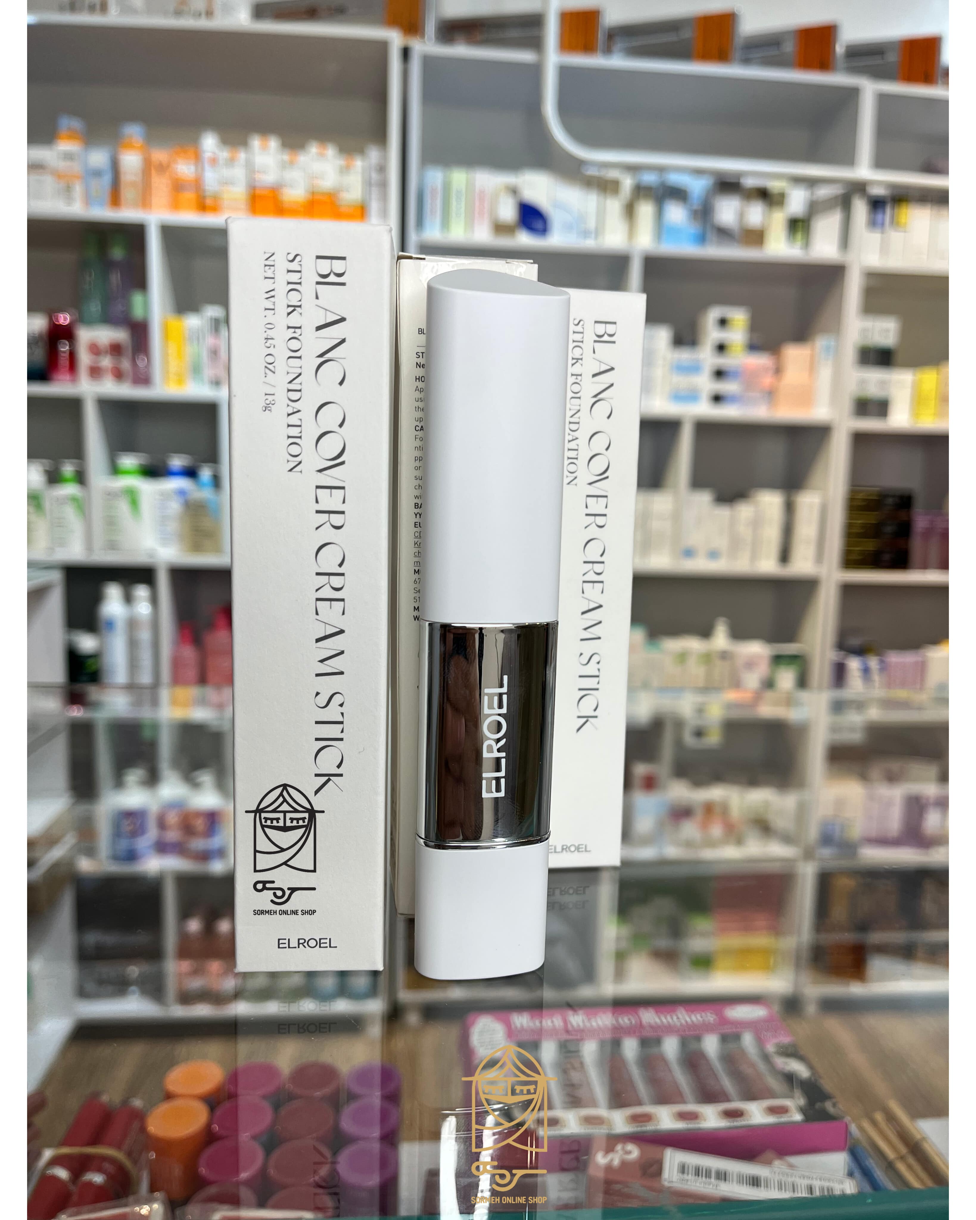 بسته‌بندی استیک کرم پودر ELROEL لایت اصل با درپوش بهداشتی ویژه همراه سفر