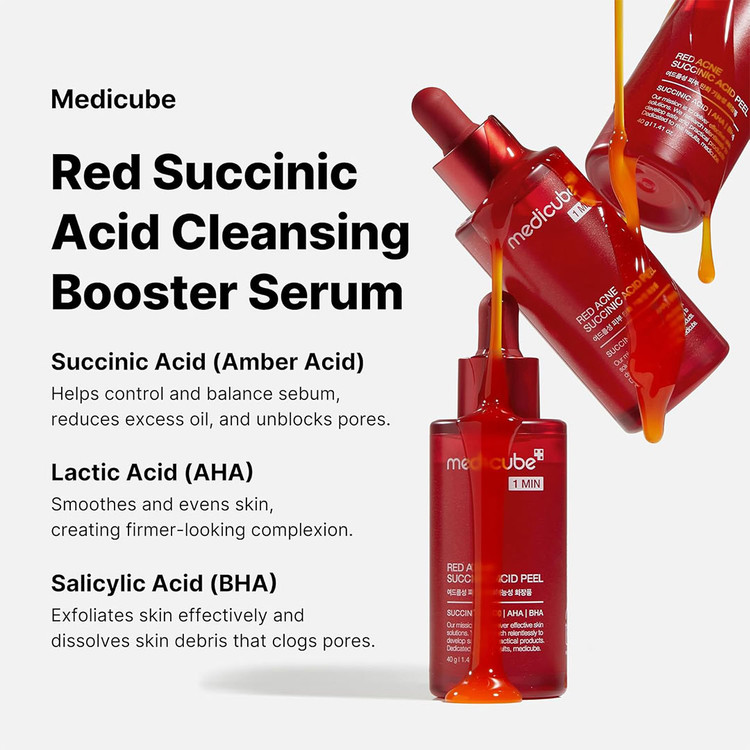 خرید سرم پیلینگ ساکسینیک اسید Medicube برای درمان منافذ و پوست چرب