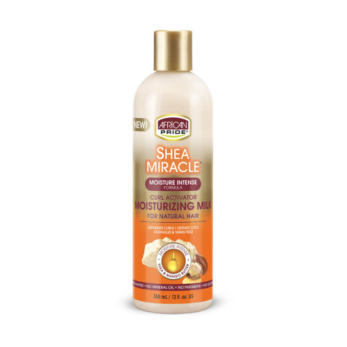 کرم مرطوب کننده موی فر آفریکن پراید مدل Shea Miracle Silky Curls