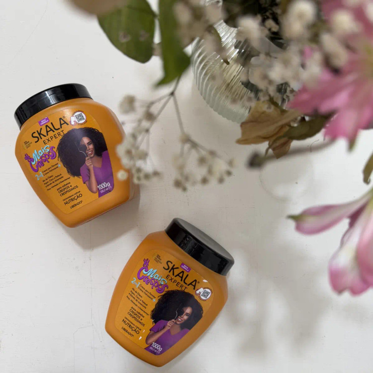 کرم موی دوکاره Skala Expert Mais Crespos حاوی روغن پاتاوآ و آرگان برزیلی.