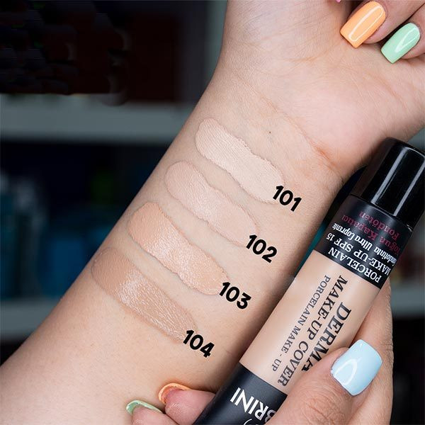 سواچ رنگبندی کرم پودر گابرینی درما (رنگهای ۱۰۱، ۱۰۲، ۱۰۳ و…).