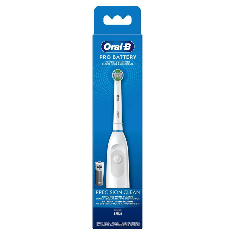 مسواک برقی Oral B Braun Pro Battery Precision Clean با سری گرد پاکسازی عمیق دندان