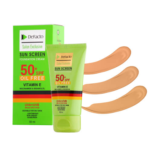ضد آفتاب رنگی فاقد چربی SPF 50 دفکتو مناسب پوست چرب و جوش دار 50 میل