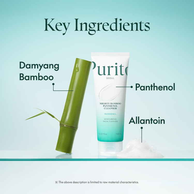 PURITO Mighty Bamboo Cleanser برای پوست حساس بدون خشکی و کشیدگی بعد از شستشو