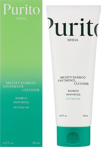 شوینده صورت PURITO Mighty Bamboo با پانتنول برای پوست حساس و مرطوب سازی حین شستشو
