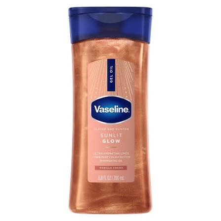 نمای روی پوست ژل روغن بدن شاین دار Vaseline بدون حس چربی