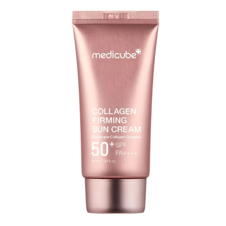 ضد آفتاب کلاژن مدی کیوب Collagen Firming Sun Cream SPF50+ حجم ۵۰ میلی لیتر